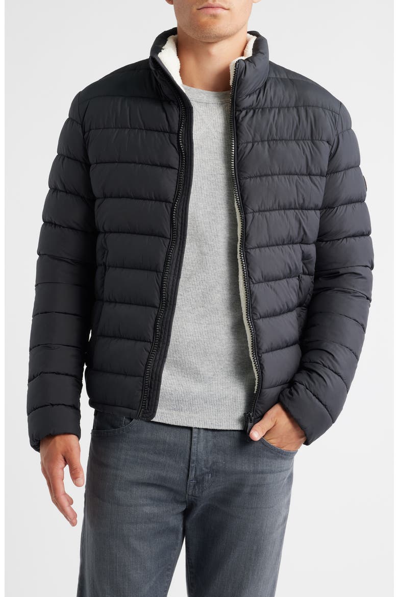 Conan Quilted Water Resistant Jacket, Main, color, BLACK