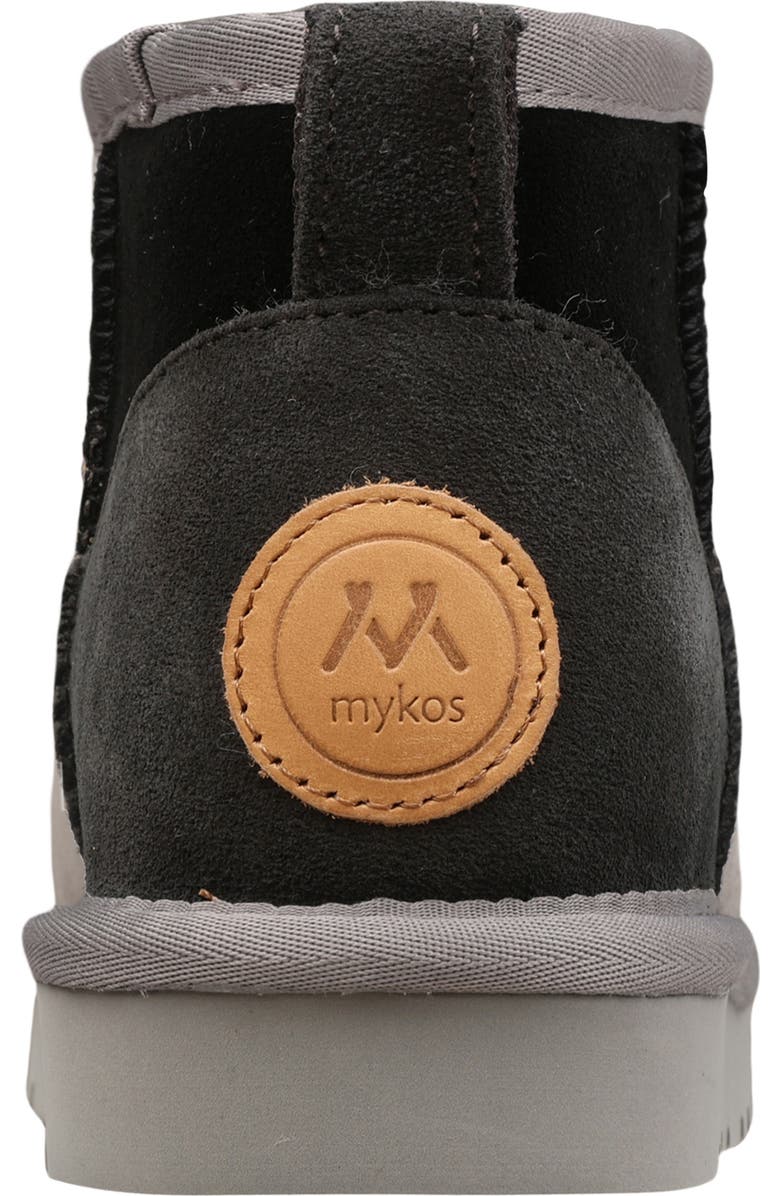 Mykos Genuine Shearling Lined Suede Bootie, Alternate, color, Charcoal Multi