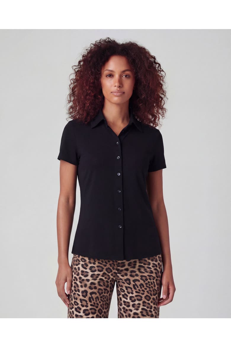 Solid Womens Shirts, Main, color, Black