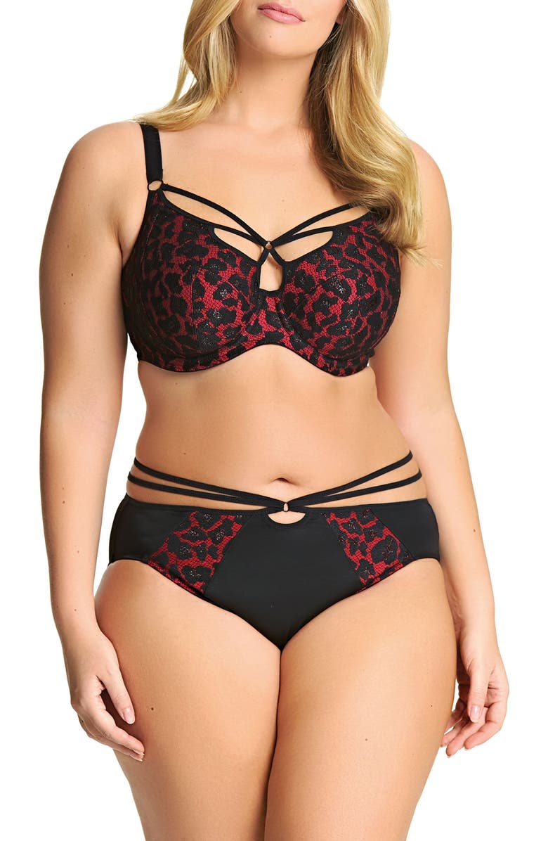 Elomi Nicole Full Figure Underwire Plunge Bra, Alternate, color,