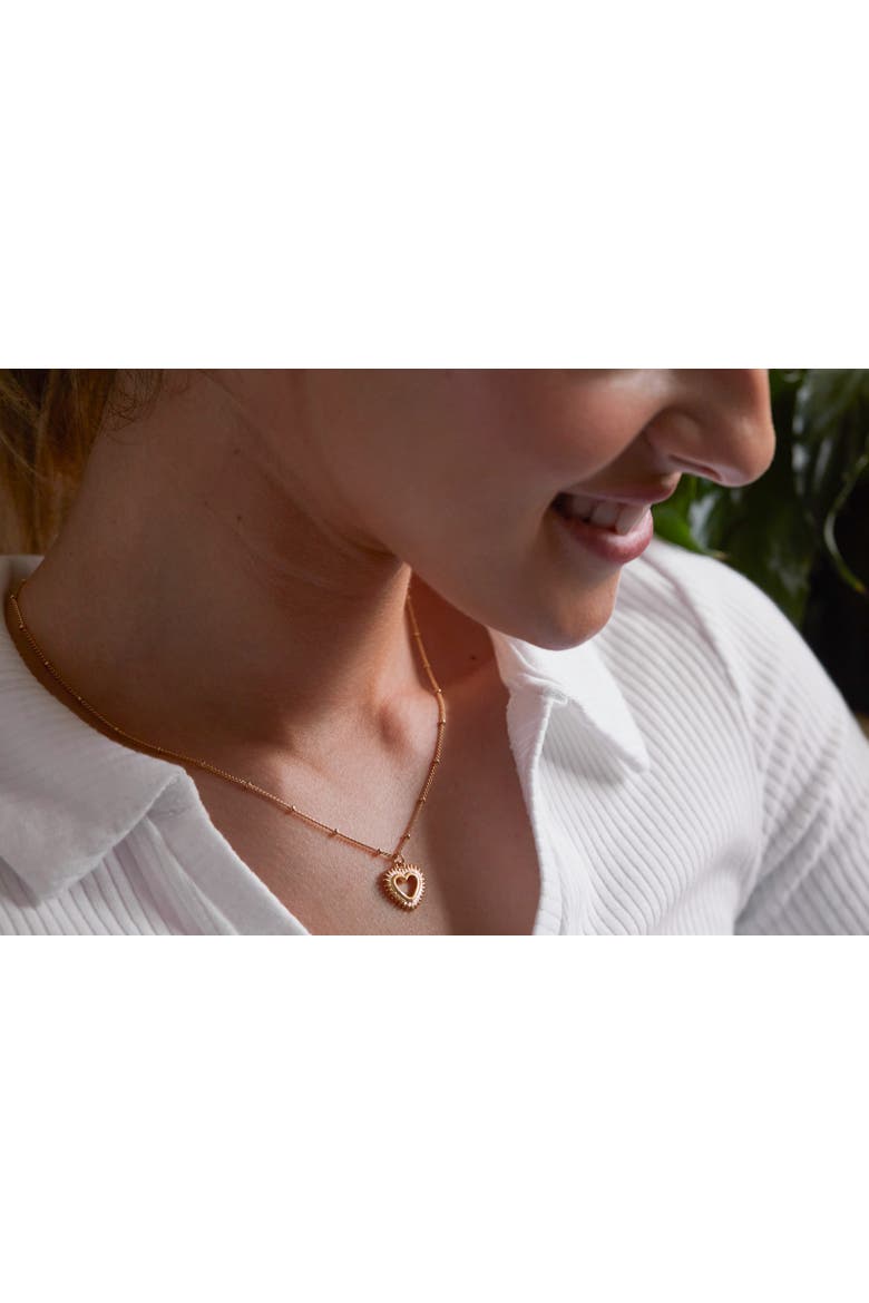 Heartburst Pendant Necklace, Alternate, color, GOLD