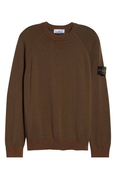 Compass Logo Patch Organic Cotton Crewneck Sweatshirt