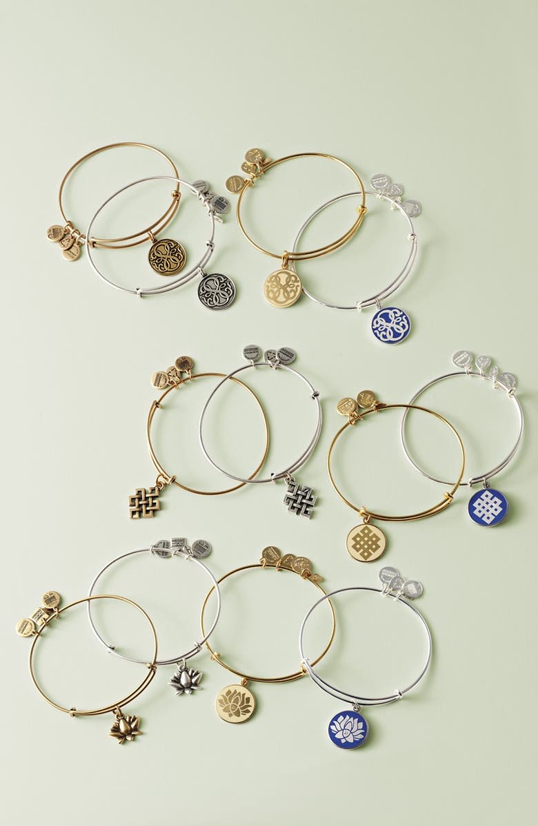 Alex and Ani 'Endless Knot' Expandable Wire Bangle, Alternate, color, 