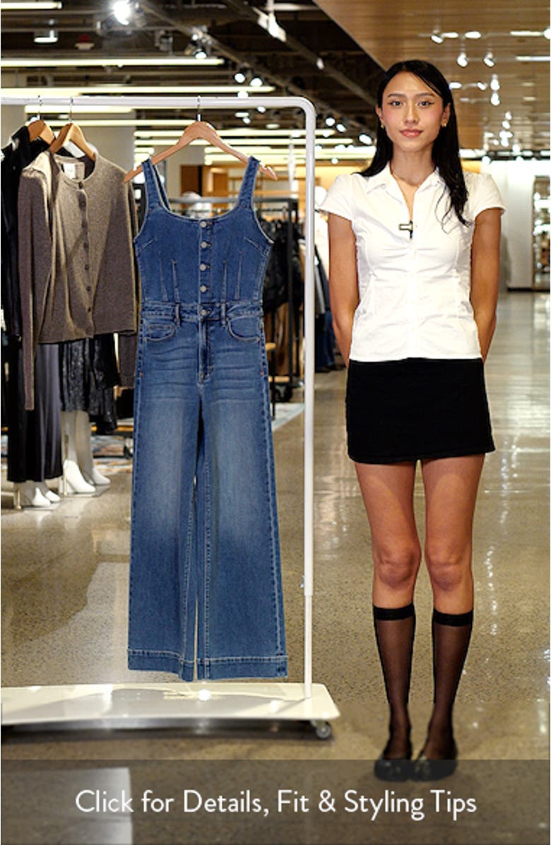 Wide Leg Denim Jumpsuit, sales video thumbnail