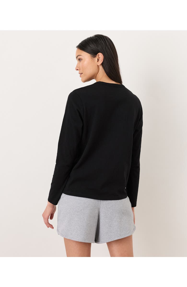 Pact Organic Cotton Soft-Slub Essential Crewneck Long Sleeve Tee, Alternate, color, Black