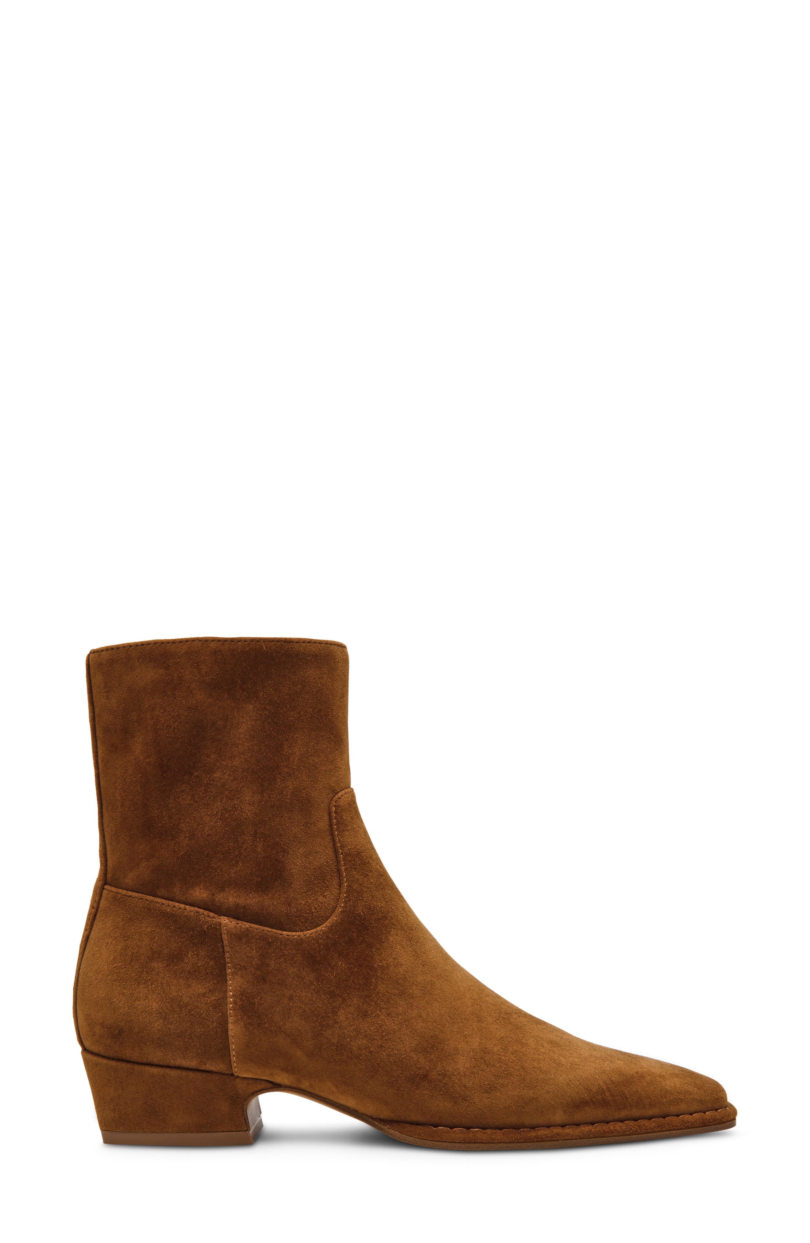 Define Block Heel Bootie, Alternate, color, CHESTNUT SUEDE