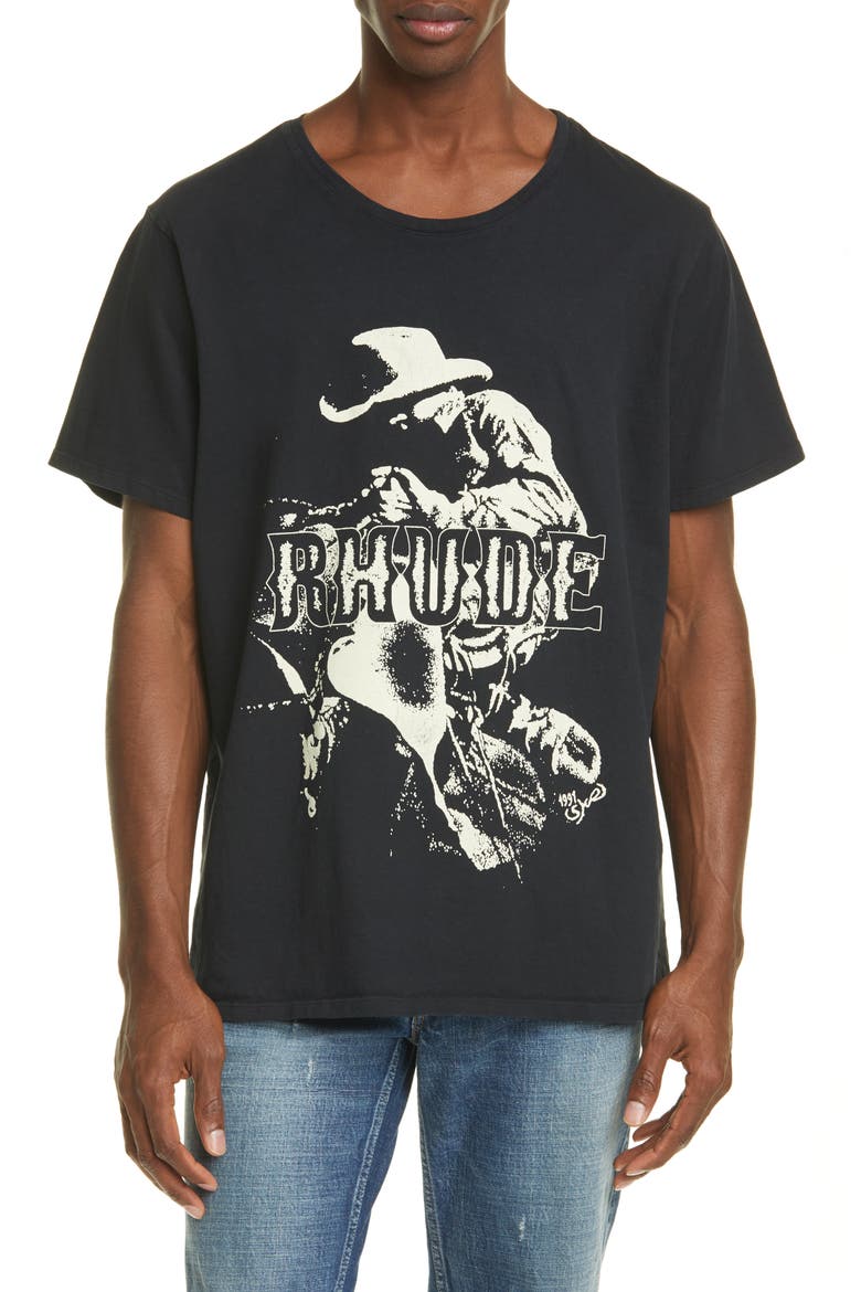 Saddle Graphic Tee, Main, color, BLACK