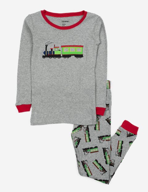 Kids Cotton Two-Piece Printed Pajamas, Vehicles & Machines (Toddler, Little Kid & Big Kid)