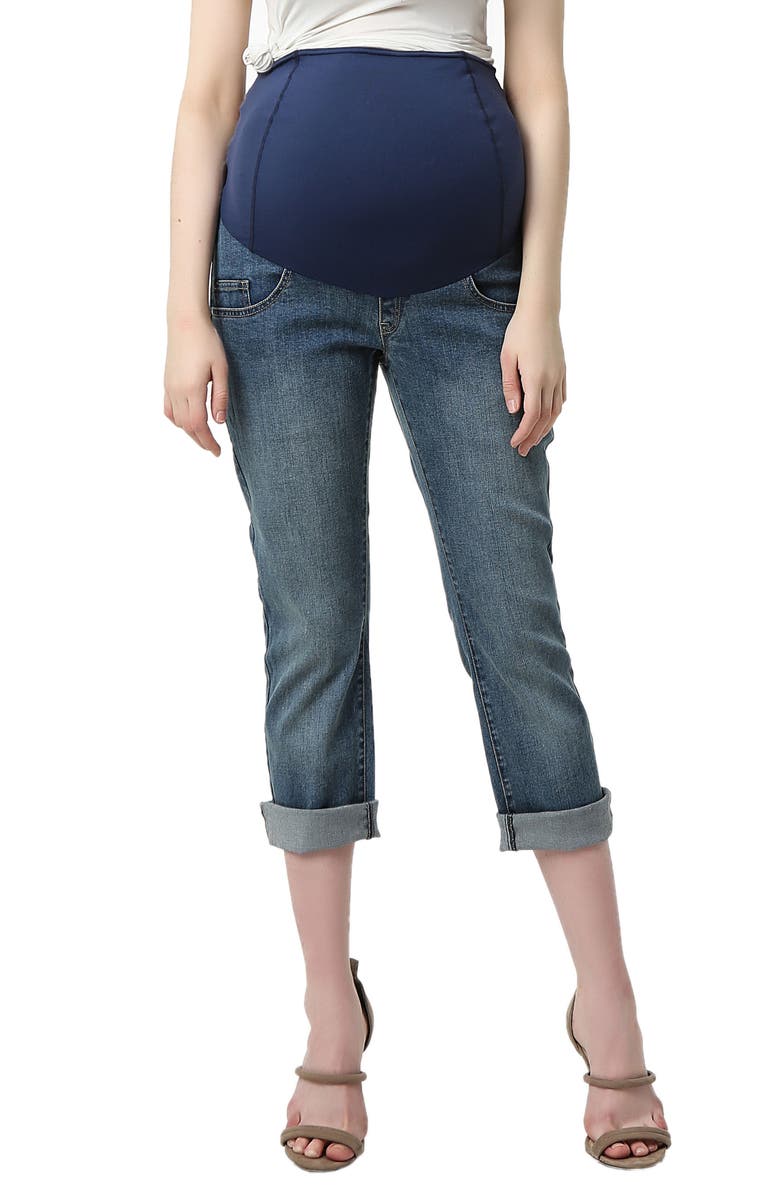 Kimi and Kai Jodie Crop Girlfriend Maternity Jeans, Main, color,