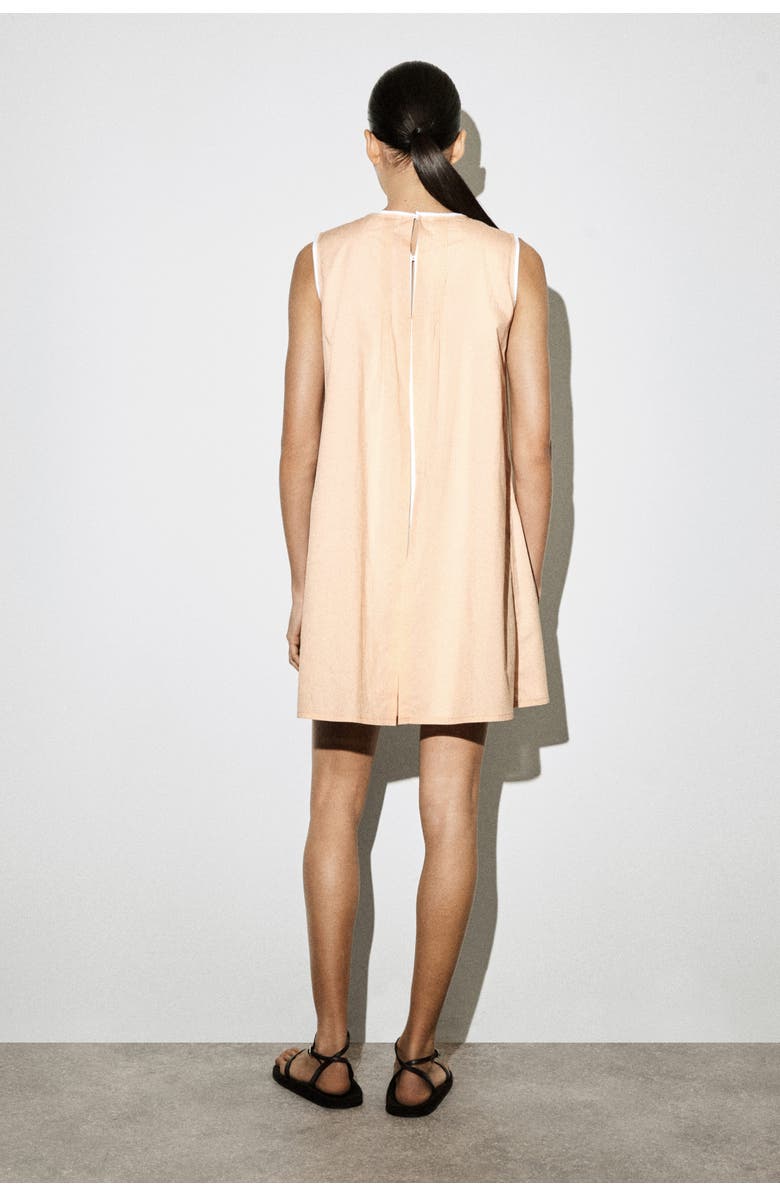 COS Layered Pintucked Mini Dress, Alternate, color, Beige