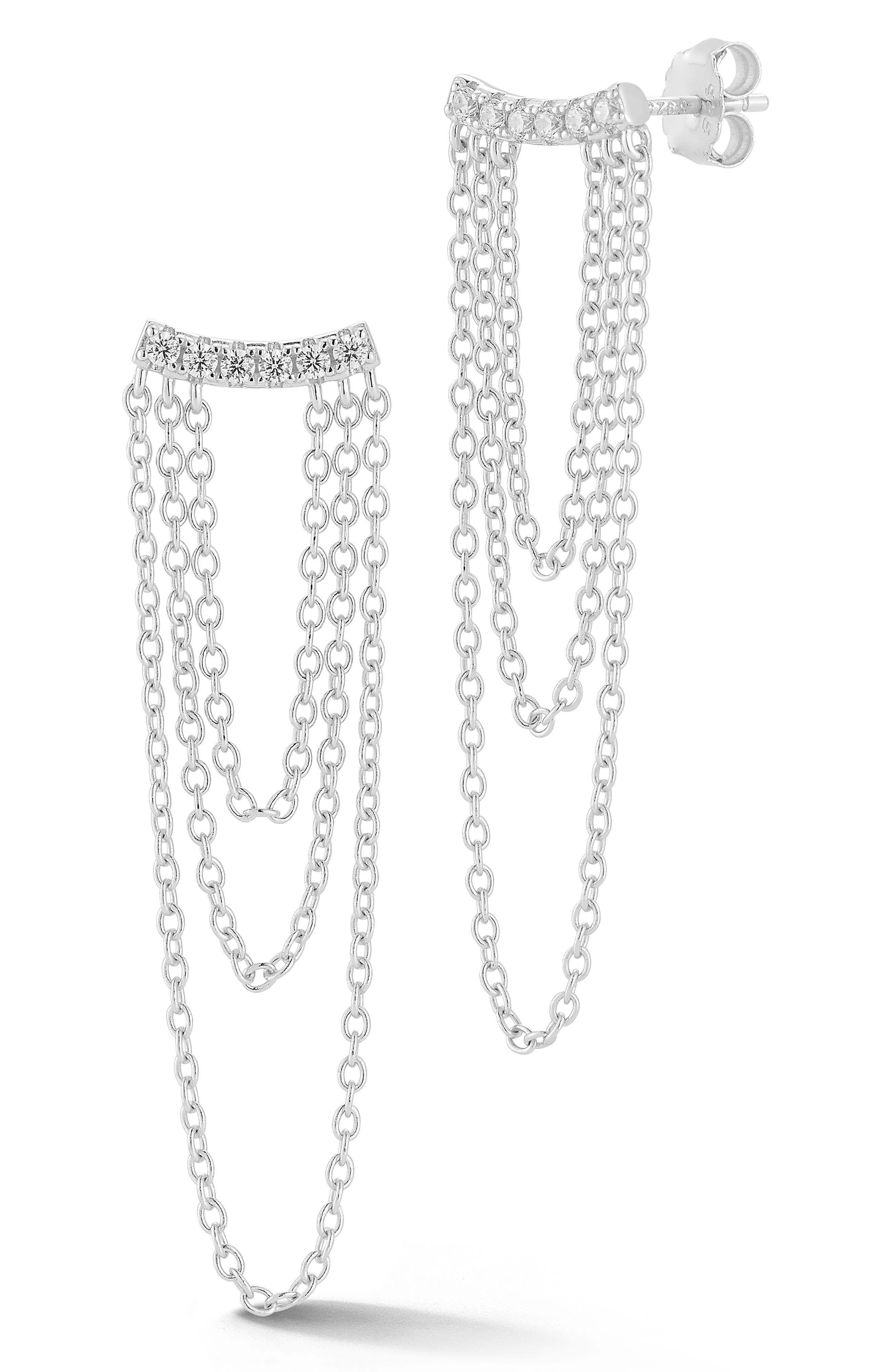 GLAZE JEWELRY Draped Chain Earrings