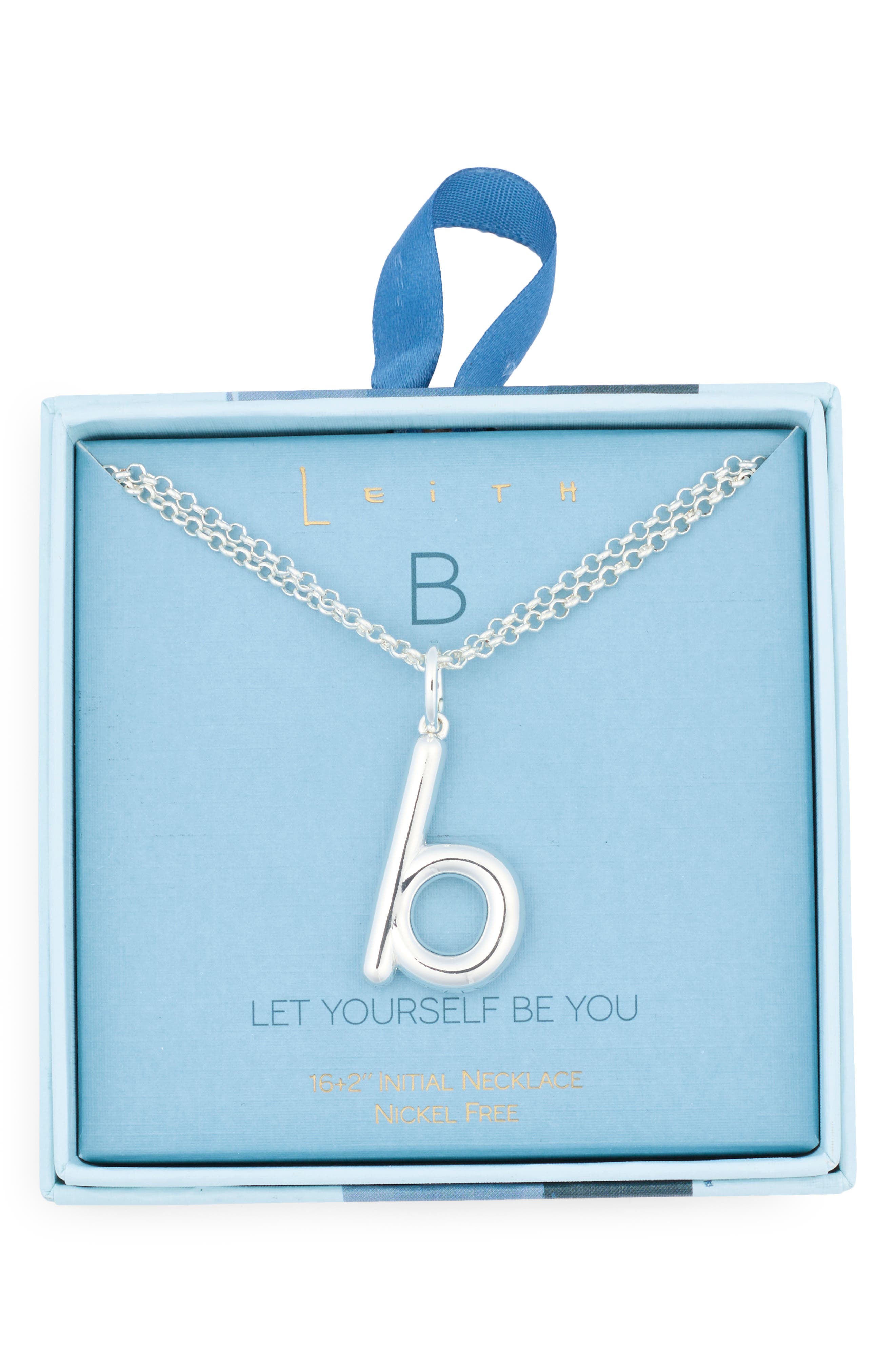 Leith Lowercase Initial Bubble Pendant Necklace