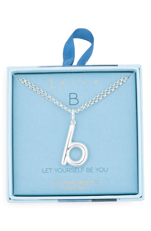 Lowercase Initial Bubble Pendant Necklace