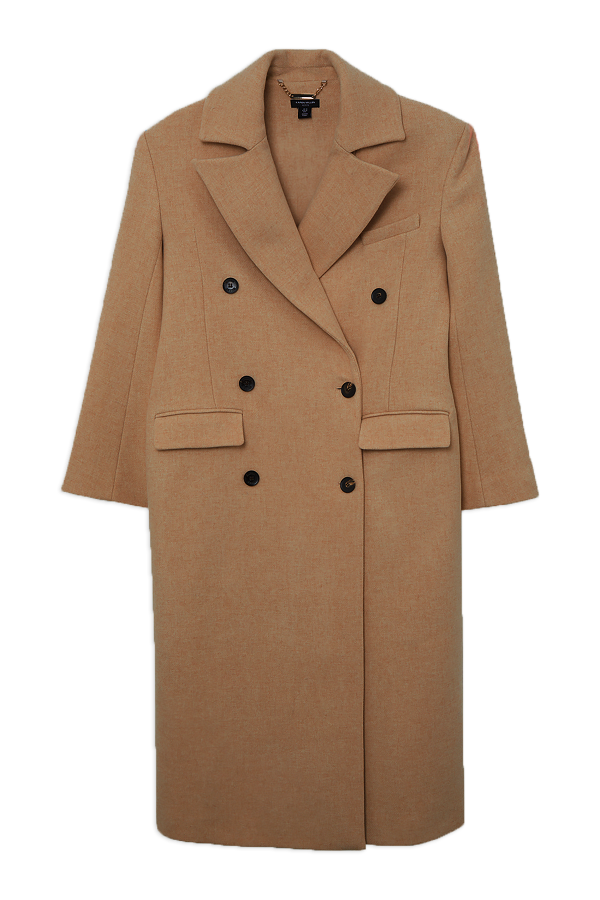 Wool Double Breasted Tailored Maxi Coat - image 4