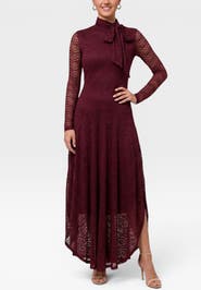 RACHEL Rachel Roy Beatrice Long Sleeve Lace Maxi