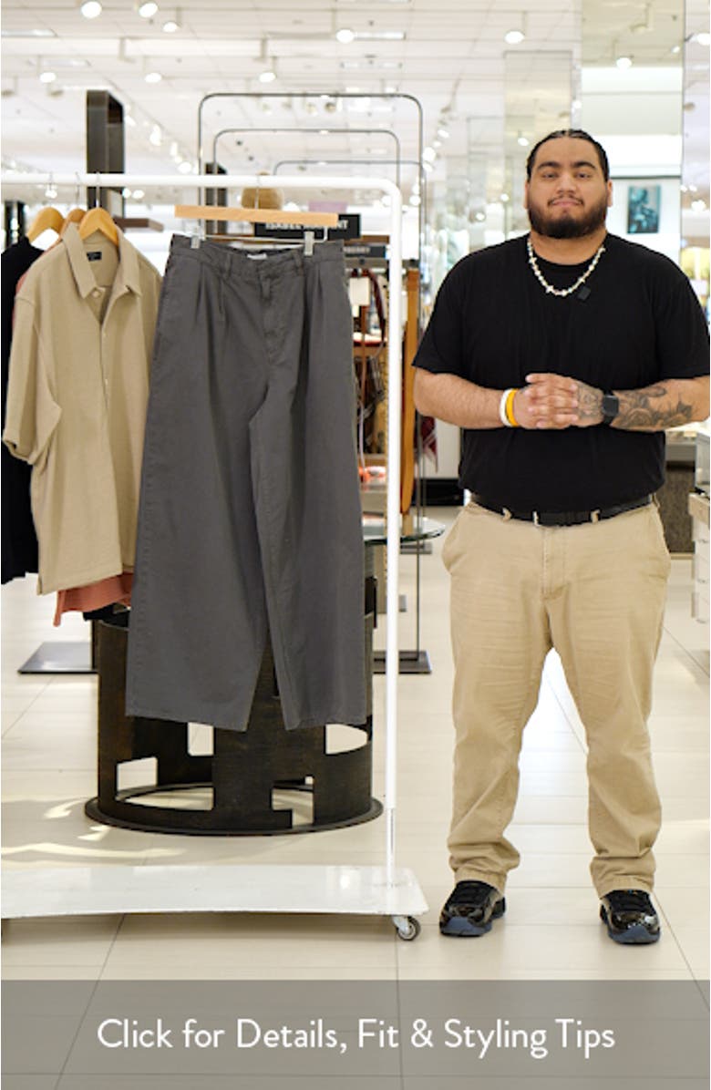 Super Baggy Cotton Twill Wide Leg Pants, sales video thumbnail