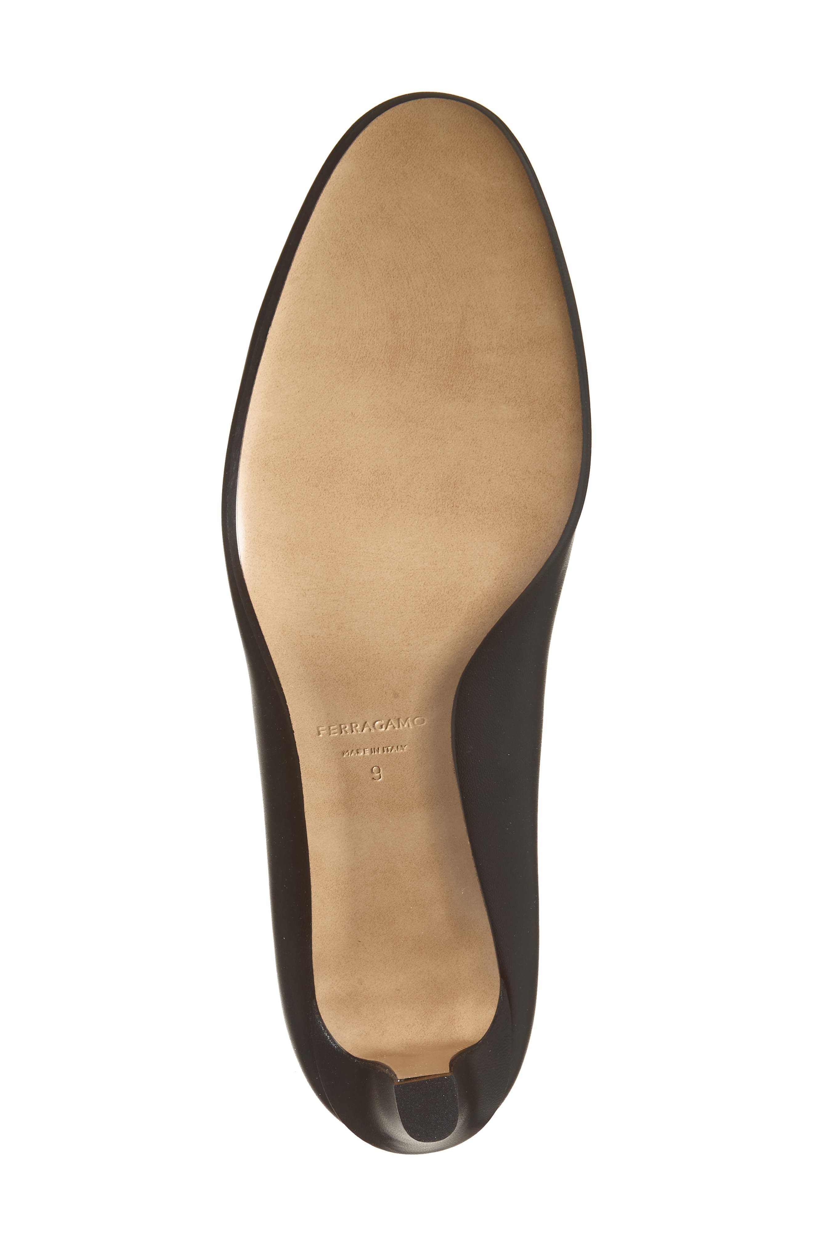 FERRAGAMO Carla Bow Pump, Alternate, color, Nero Mascarpone Biscotto