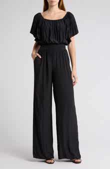 Ramy Brook Tinsley Off the Shoulder Short Sleeve Jumpsuit