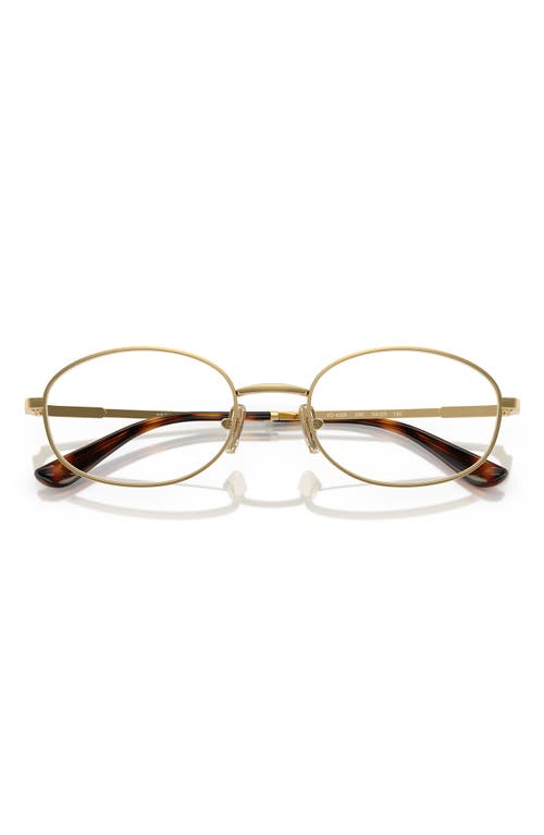 Vogue 52mm Oval Optical Glasses In Gold