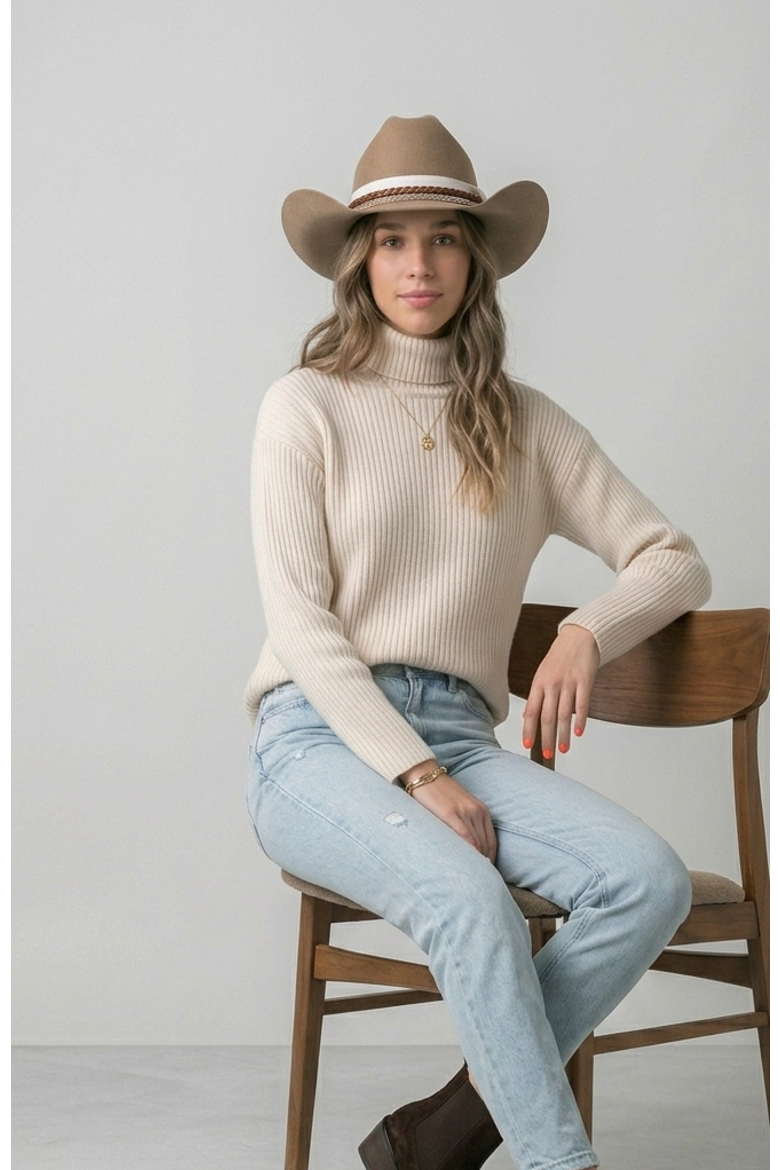 Canyon Belle Wool Western Cowboy Hat, Alternate, color, Khaki