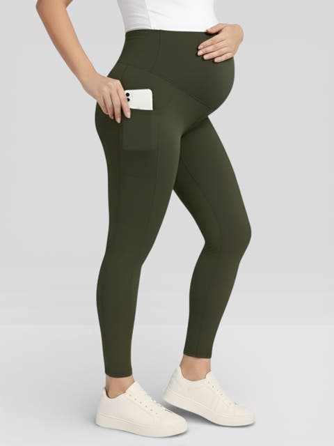 Over the Belly Side Pocket Active Maternity Leggings
