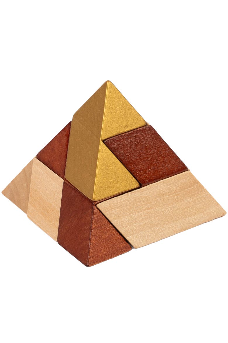 Great Pyramid of Giza 3D Wooden Brainteaser Puzzle, Alternate, color, Multicolored
