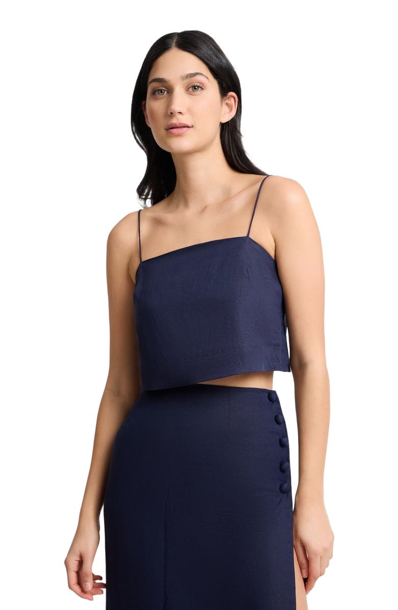 Onia Cropped Cami Top, Alternate, color, Noir Navy
