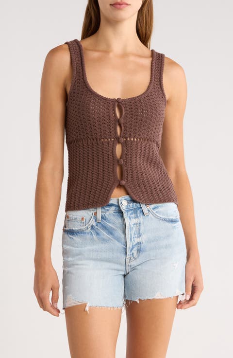 Mandy Open Stitch Knit Tank