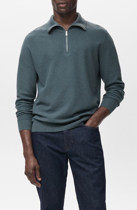 Half Zip Piqué Sweater