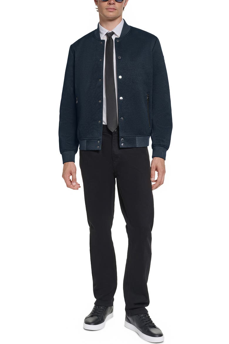Textured Bomber Jacket, Alternate, color, NAVY