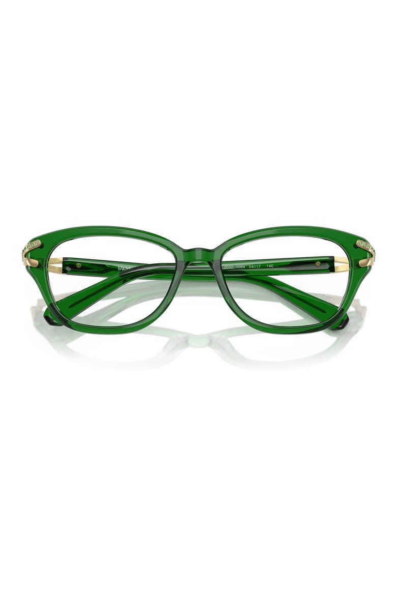 52mm Pillow Optical Glasses, Alternate, color, TRANSPARENT GREEN