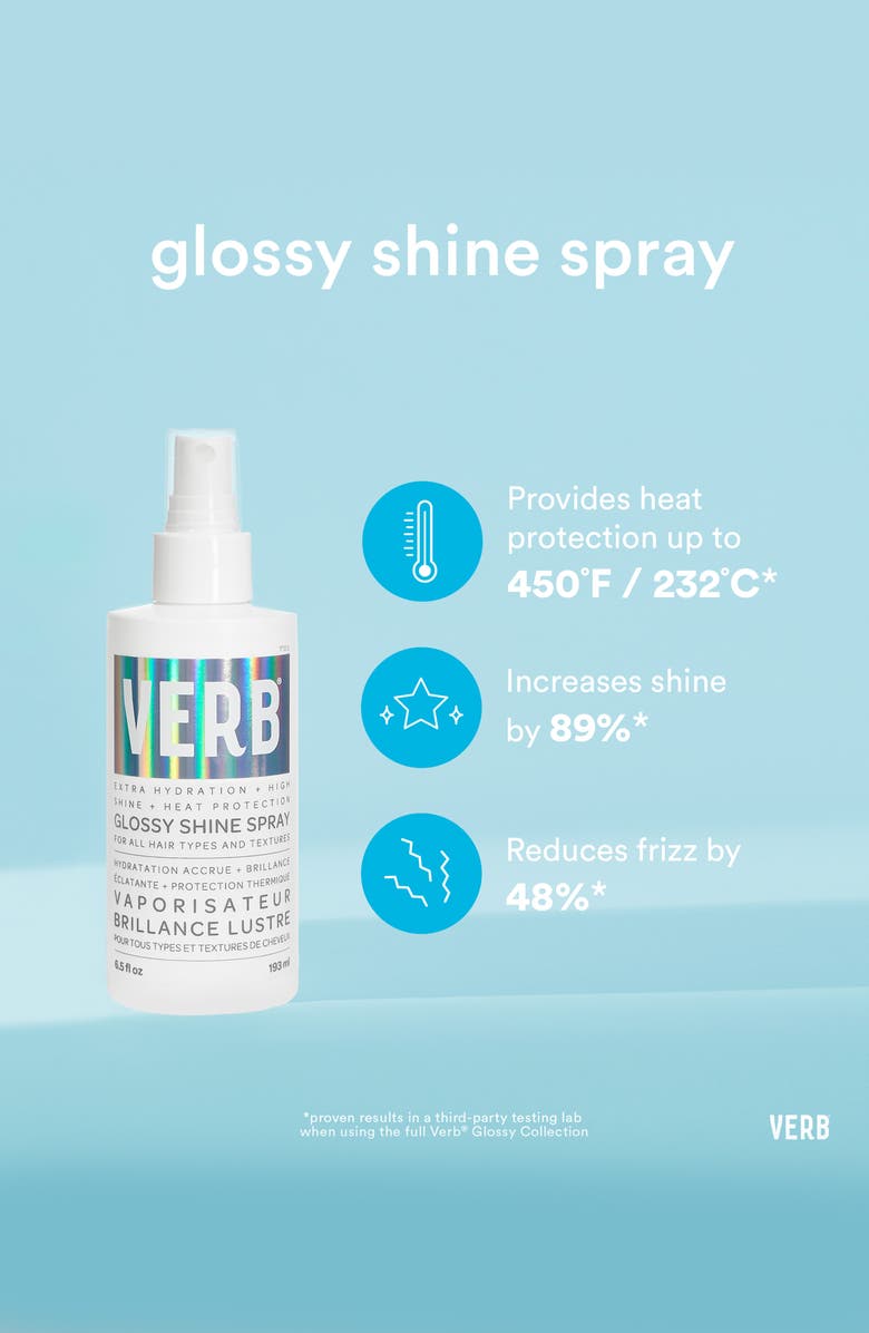 Verb Glossy Shine Spray with Heat Protection, Alternate, color,