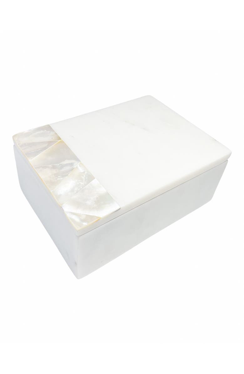 Anaya Mother of Pearl Marble Decor Box, Main, color, 