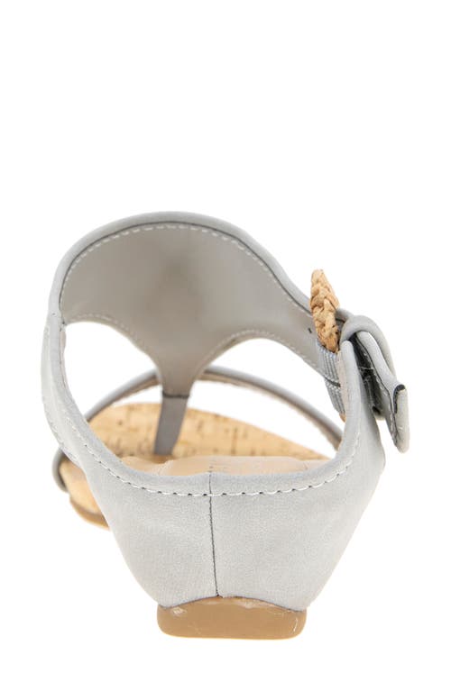 Reaction Kenneth Cole Great Buckle Wedge Sandal In Aqua Grey