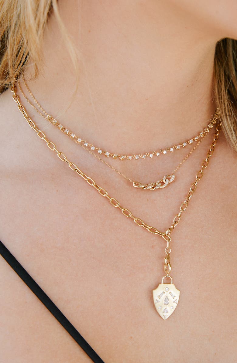 Zoë Chicco Medium Chain Link Necklace, Alternate, color, 