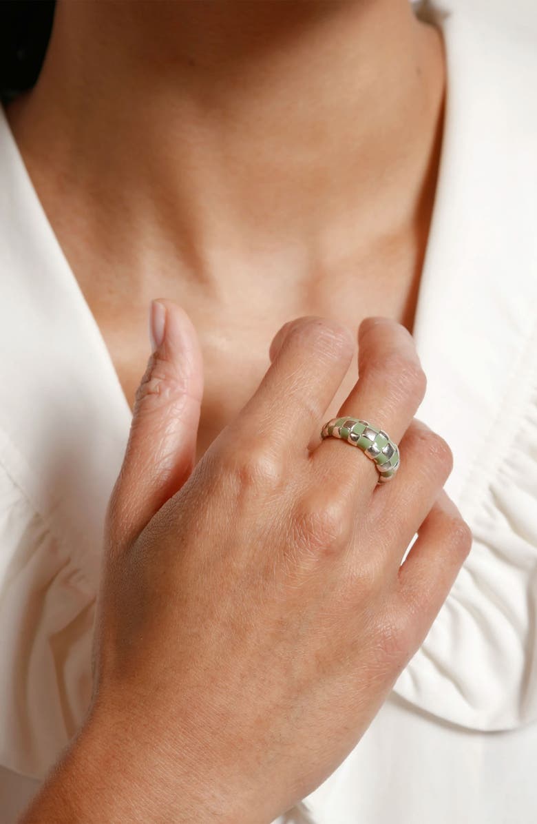 Wolf Circus Libby Checkered Ring, Alternate, color, 