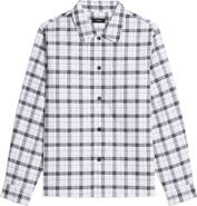 Theory Button-Up in Checked Cotton Shirt
