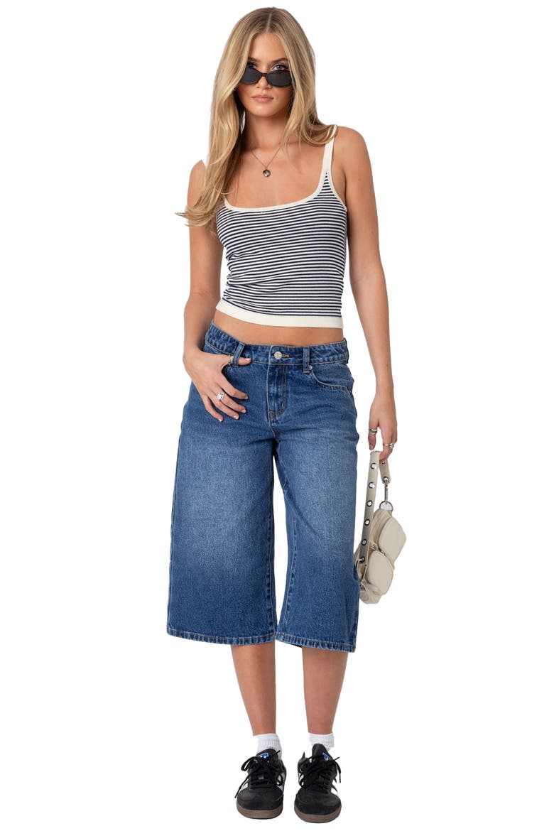 Saylor Stripe Sweater Camisole, Alternate, color, CREAM-AND-NAVY