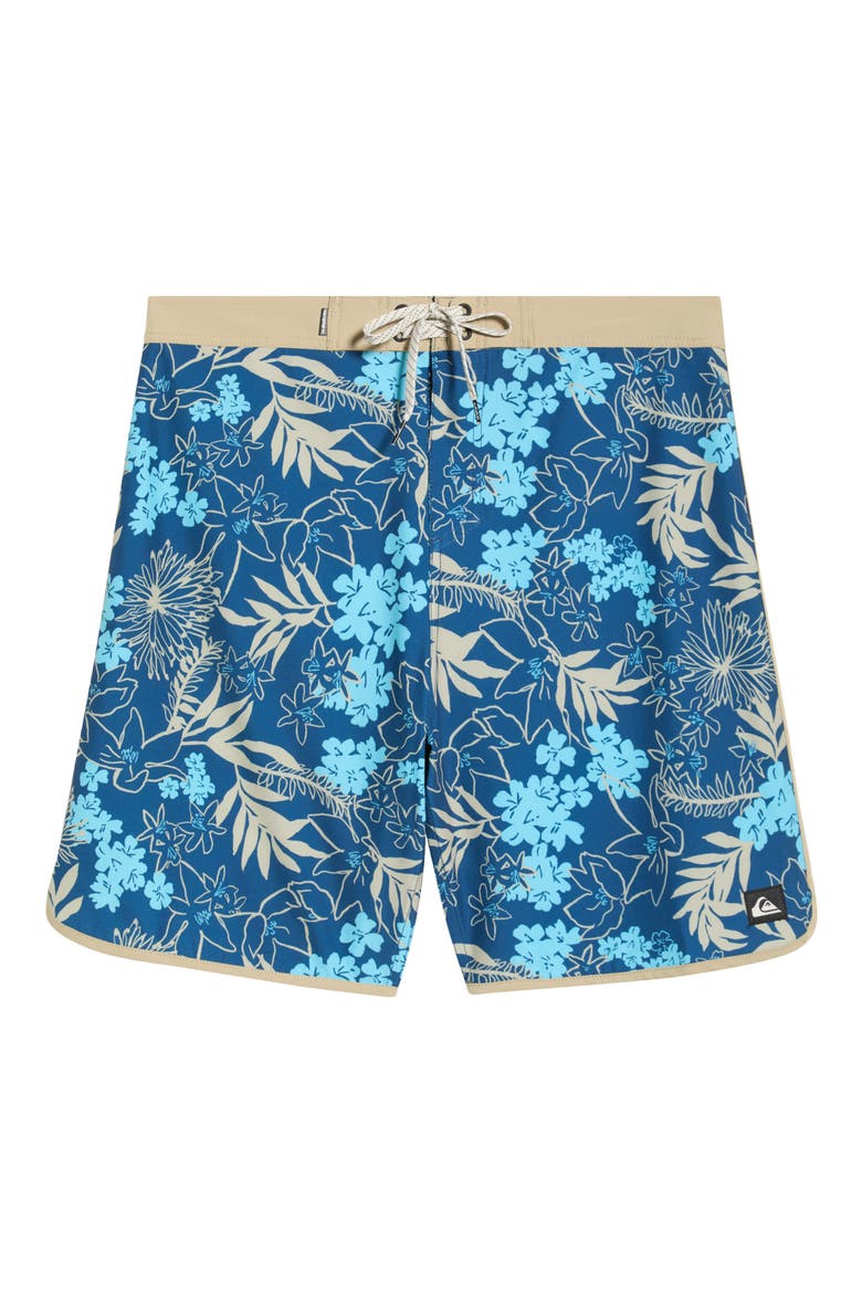 Jetty Bloom 19 Board Shorts, Alternate, color, DARK DENIM