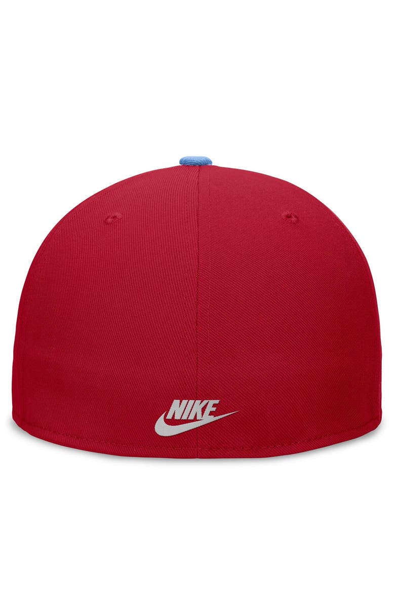 Nike Men's Nike Red/Light Blue St. Louis Cardinals Rewind Cooperstown True Performance Fitted Hat, Alternate, color, Red
