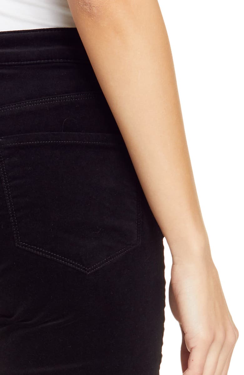 L'AGENCE Oriana High Waist Straight Leg Velveteen Jeans, Alternate, color,