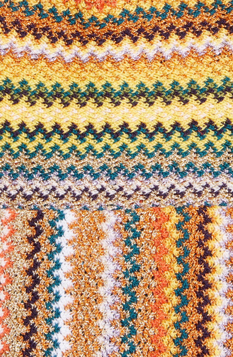 Missoni Metallic Zigzag Wool Blend Beanie, Alternate, color, 