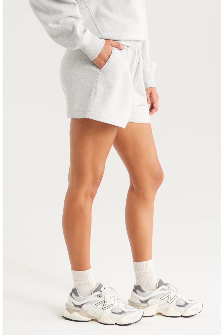 Ultracozy Fleece Sweat Shorts, Alternate, color, GREY LIGHT HEATHER