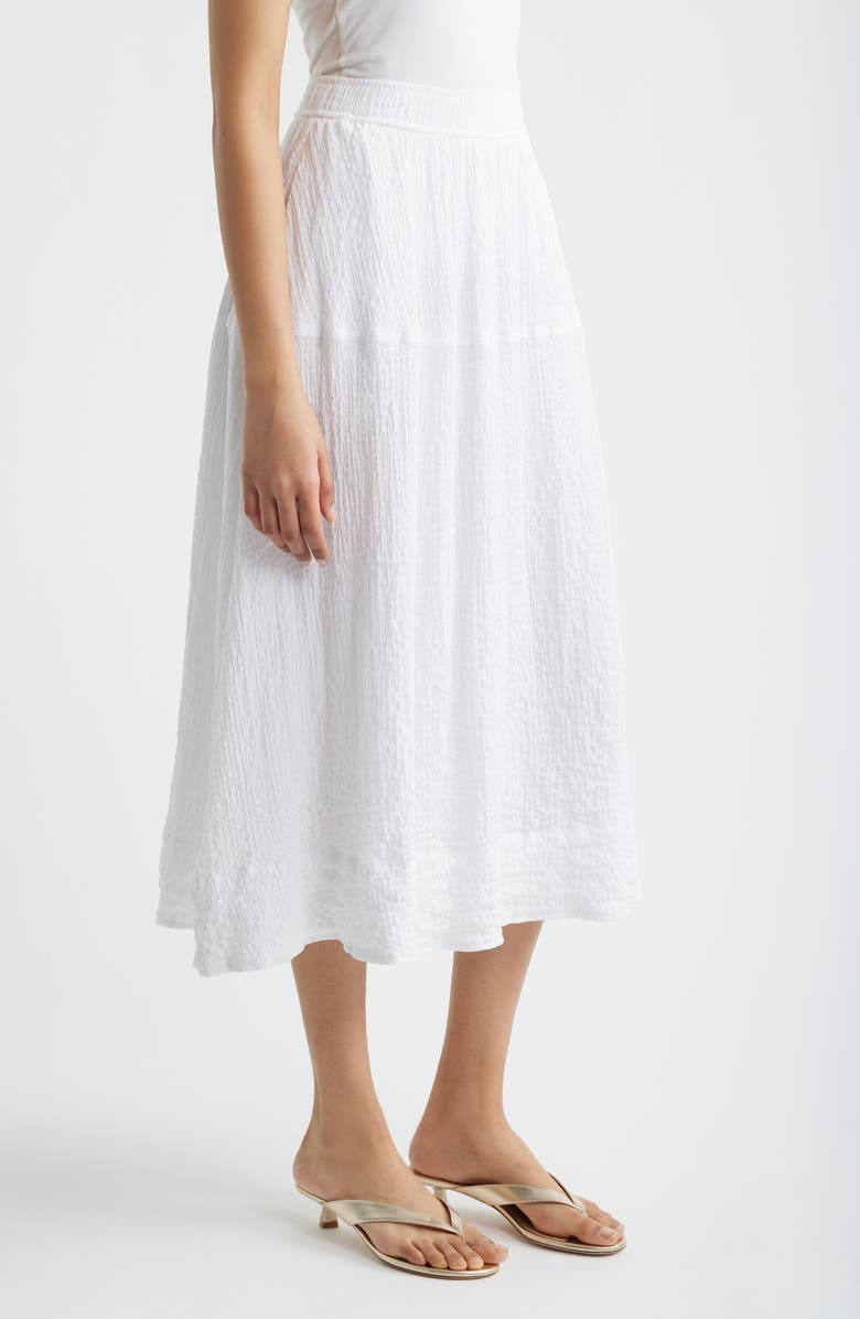 Bernardo Crinkle Maxi Skirt, Alternate, color, Bright White