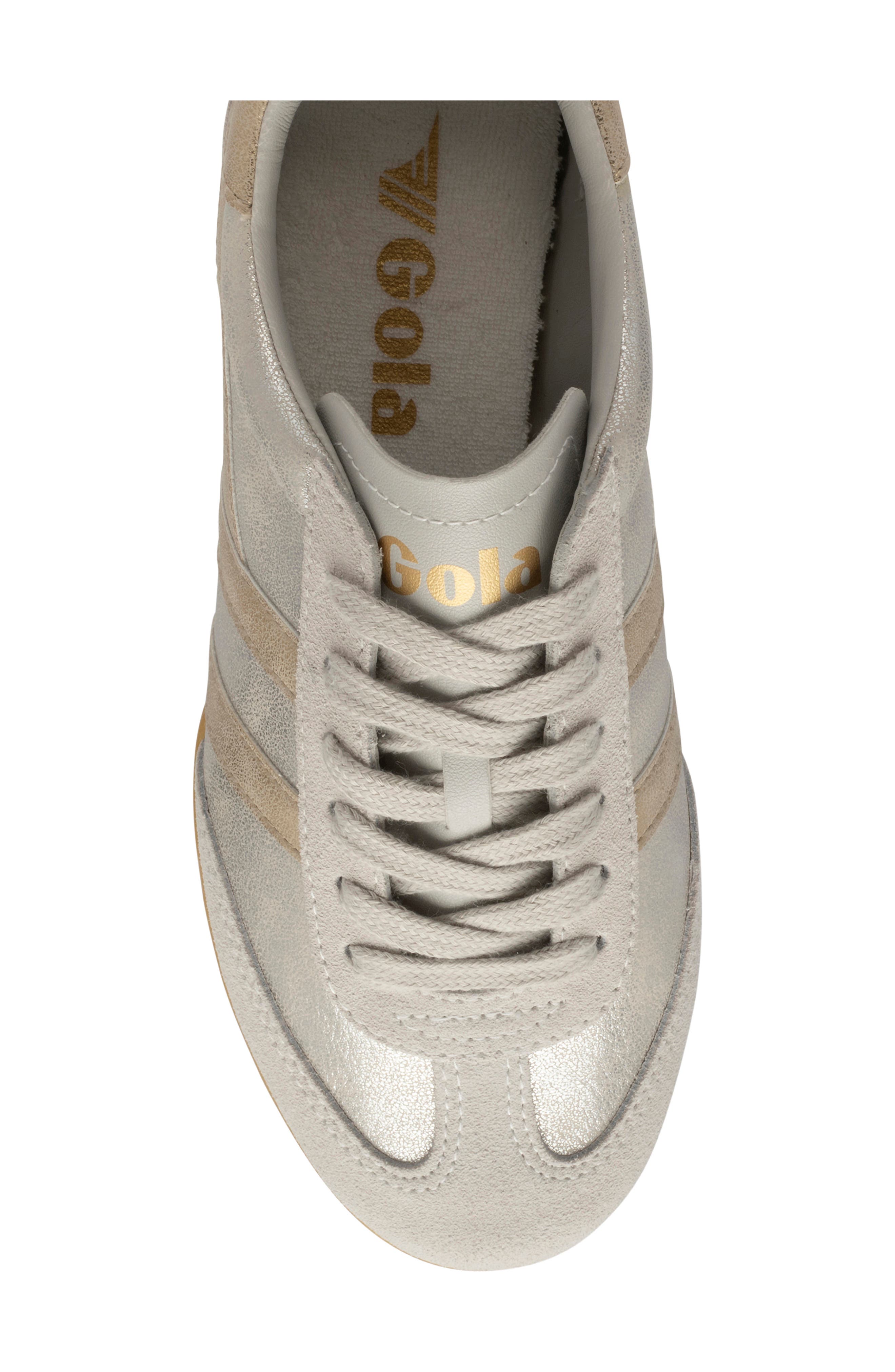 Sprinter Shimmer Leather Sneaker, Alternate, color, SILVER/ GOLD