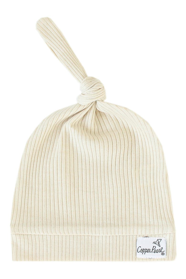 Moonstone Rib Top Knot Hat, Main, color, WHITE