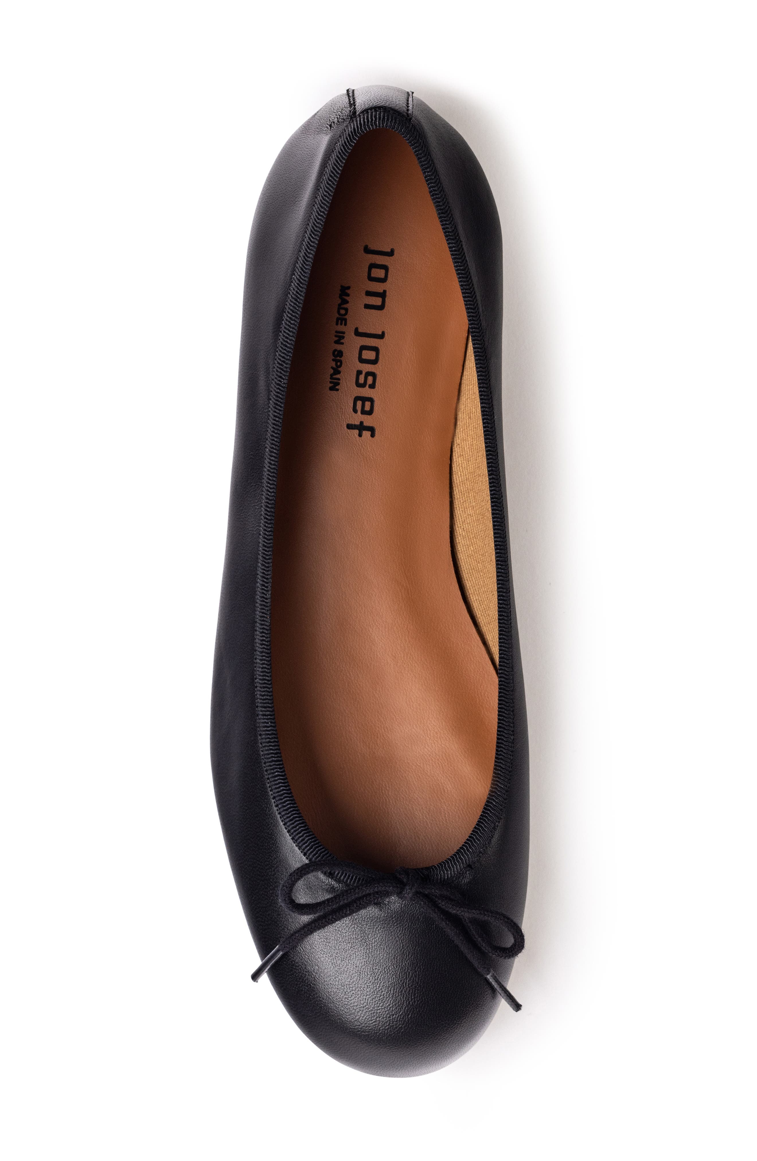 Jon Josef Barcelona Ballet Flat, Alternate, color, Black Leather