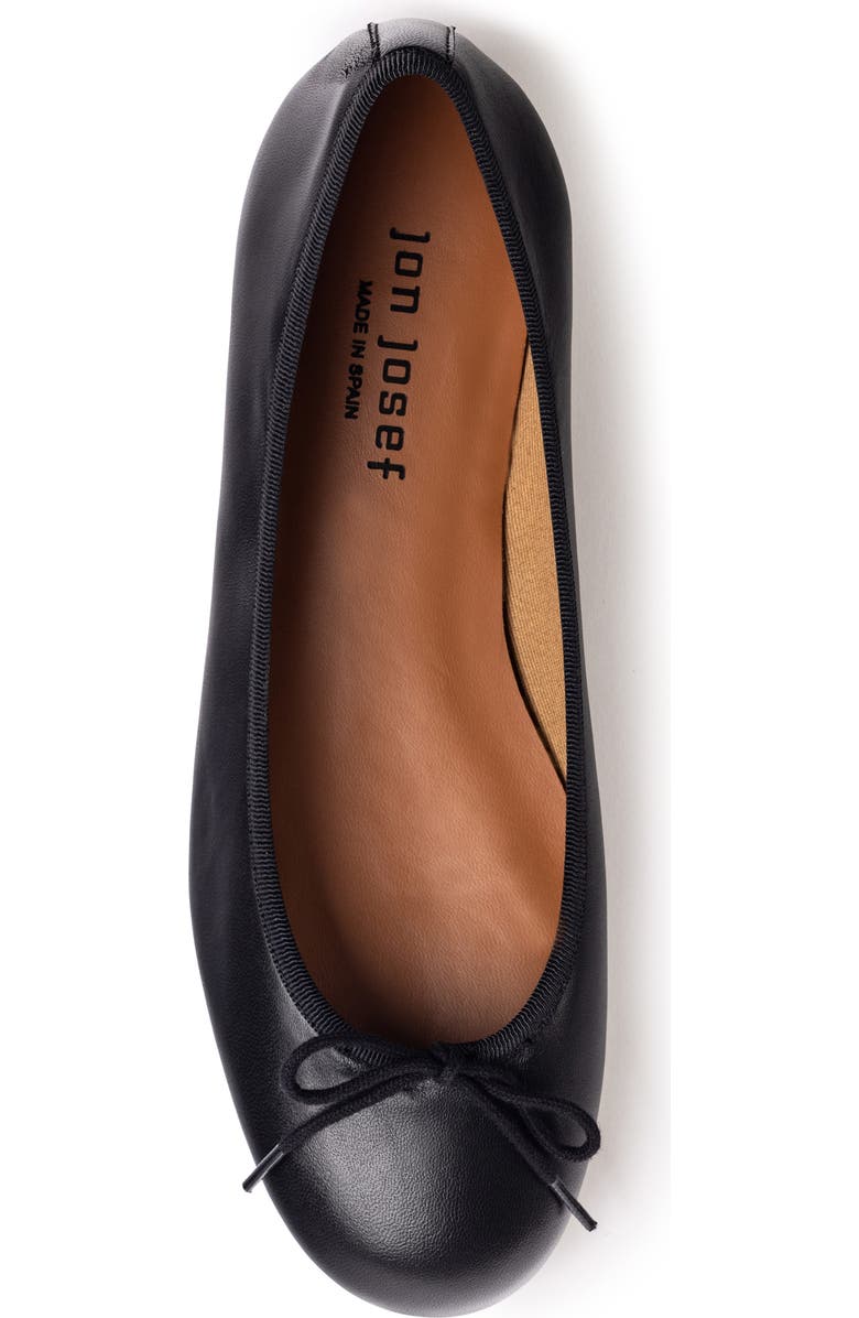 Jon Josef Barcelona Ballet Flat, Alternate, color, Black Leather