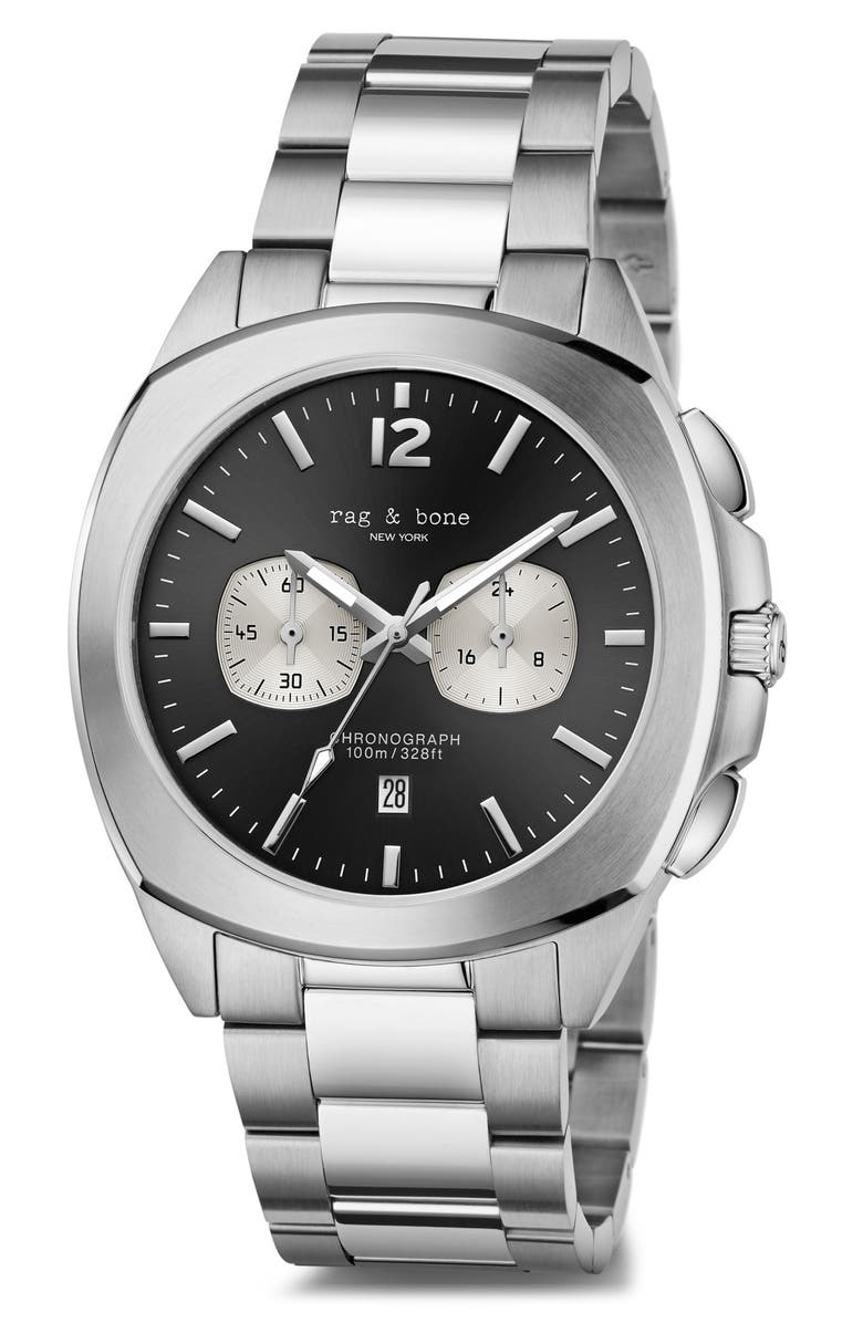 rag & bone Bleeker Chronograph Bracelet Watch, 42mm, Alternate, color,
