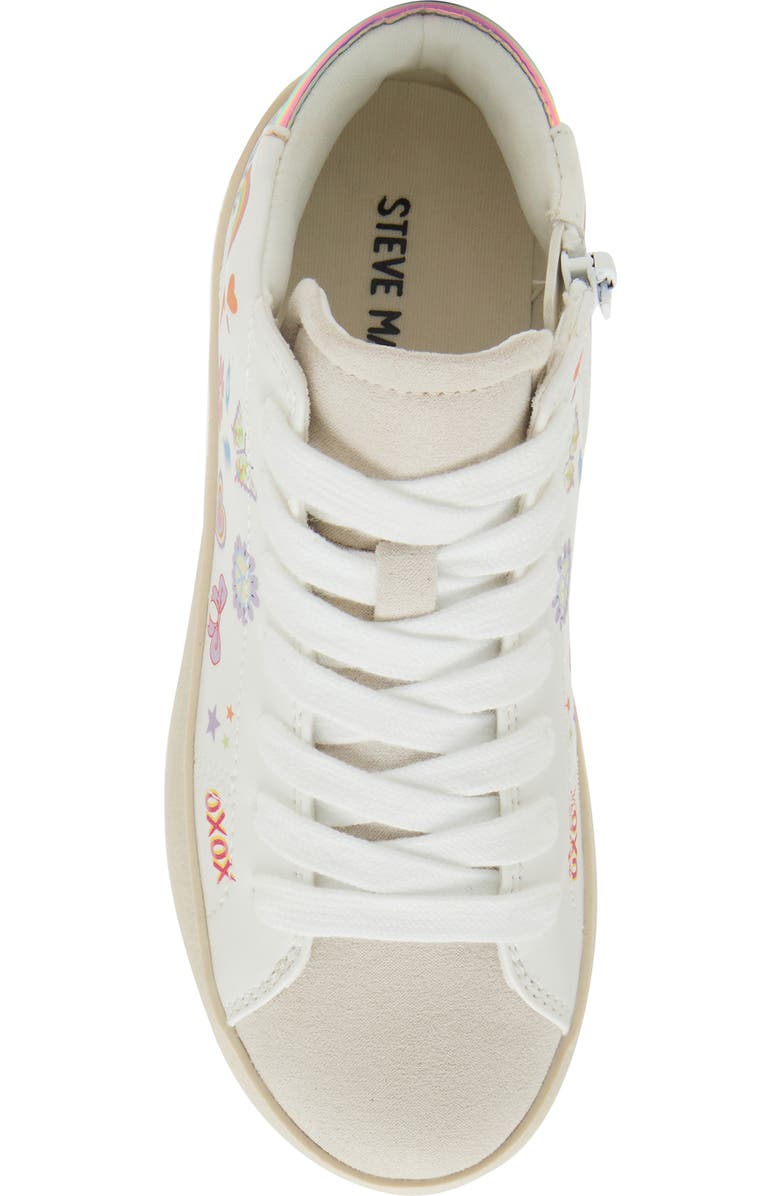 Steve Madden Kids' Doodle Sneaker, Alternate, color, White